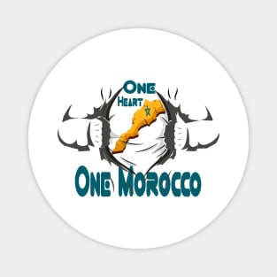 one Morocco One Heart Cultural Fusion: One Heart, One Morocco Magnet